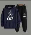 New Cristiano Footballer CR7 Hoodie And Trouser Winter Arrival Warm Fleece Track suit Drawstring Hood For Men. 
