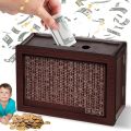 Saving Money Box Dollar Piggy Bank Decorative Bank Box Retro Reusable Wooden Box 50000 Saving Challenge Money Jar Coin Cash. 