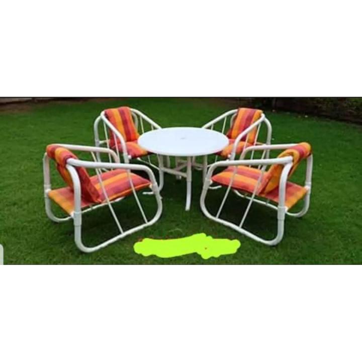 New Waterproof Outdoor Garden Chairs (full set of 4) - With Table and Umbrella Best Quailty