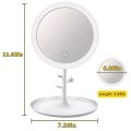 Vanity Table LED Makeup Mirror with Touch Screen chargeable 3 mode Dimmable Light Dressing table make-up lamp mirror for bedroom. 