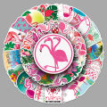 50 flamingo animal trend graffiti stickers for luggage, laptops, cars, foreign trade decorations. 