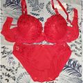 Fancy Single Padded Bra Set with Beautiful Bright Colors. 