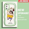 JIUMOO For Samsung galaxy S20 Case Cartoon Crayon Shin Chan Colorful Lovely Wave Border Soft Clear Shockproof Phone Cases Creative Camera Transparent Casing Simple Gentle Protective Cover. 