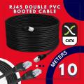 10  Meter High Quality Double PVC Network cable LAN Cable Ethernet Cable Fast Patch Lead Networking Cat6 For Modem Rooter to Laptop And PC Computers Cat6 Black Color. 