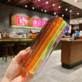 Fluorescent Color Neon Clear Phone Case For iPhone 13 12 11 Pro Max XS Max XR X 7 8 Plus Soft TPU Shockproof Phone Back Cover. 