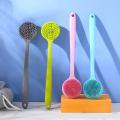 【HOT】 Multifunctional Silicone Brush Body Bath Shower Brush Back Massage Exfoliation Wisp Body Scrub Brush Long Handle Double-Sided. 