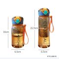 500ML 400ml Gourd Creative Transparent Sports Milk Cute Water Bottle Girls Bpa Free Infuser Bottles Children Shaker Water Bottle. 
