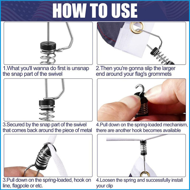 MeterMall%202pcs/4pcs%20Fishing%20Flag%20Clips,%20Stainless%20Steel%20Marine%20Boat%20Flag%20Clips%20For%20Halyards%20Outrigger%20Lines%20Hiking%20Camping%20Antennas%20Stern%20Lights%20Flagpole%20Rope%20-%20Image%202