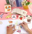 Children‘s Wooden Painting Stencil Premium Wooden Drawing Stencils Kit 12 Pcs Art Kit for Kids Coloring Puzzle Arts Crafts Set. 