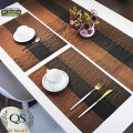 7Pcs  Placemats & Runner Set Heat Resistant , Stain Resistant Washable PVC Table Mats for Dining - Table Woven Vinyl - QS Bedding. 