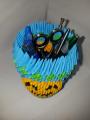 Bee's Smiley Pen Holder , Pen Holder , Paper Pen Holder , Pencil Holder , Handmade Items.. 
