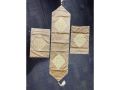 3 Pcs Table Runner set in Velvet Motif Design - Black. 