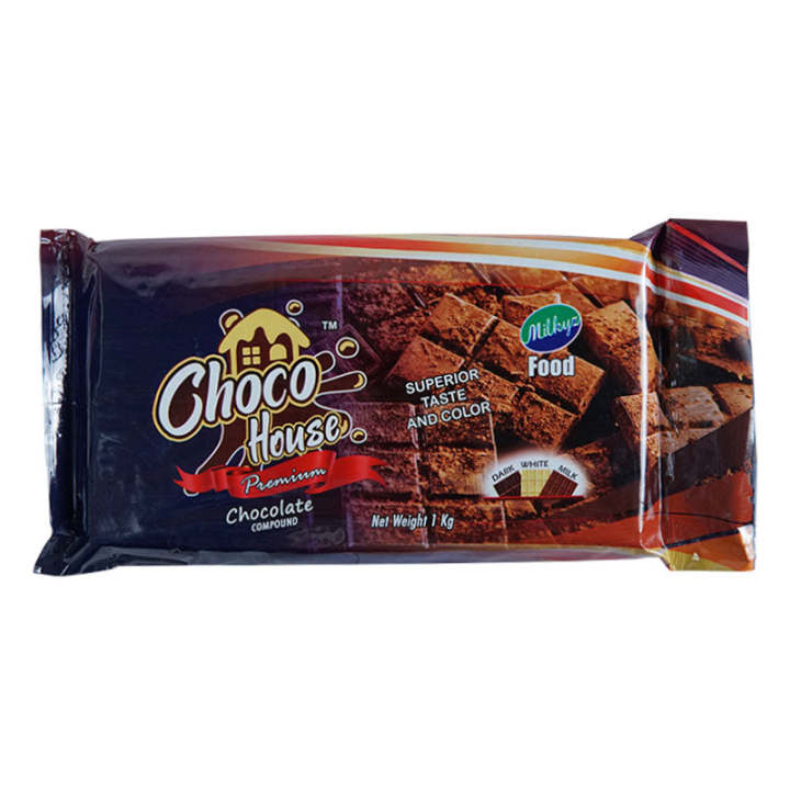 Milkyz Food Choco House Dark Chocolate Compound 1KG Slab