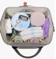 Elegant Large Capacity Multifunctional Diaper Bag with Insulated Bottle Pockets and Waterproof Fabric. 