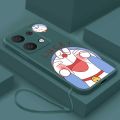 Redmi Note 13 Pro+ Plus 5G Redmi Note13 Pro 4G Lucky Cat Doraemon Casing Matte Liquid Silicon Back TPU Soft Case Cover. 