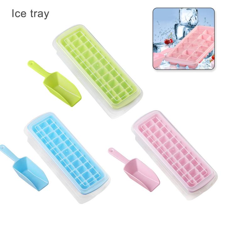 Ice Cube Tray (33 Cubes) For Freezer Comes with Ice Container, scoop and Cover