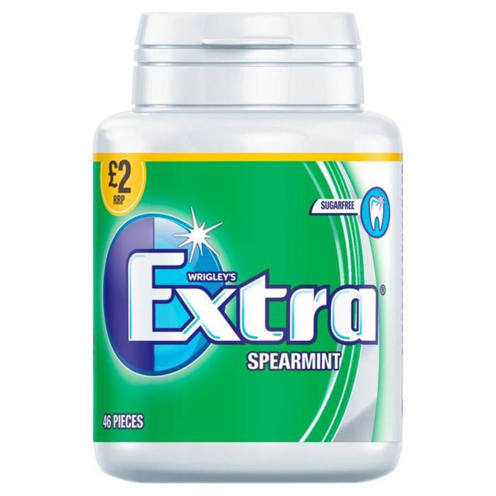 Extra Spearmint Chewing Gum Sugar Free Bottle 46 Pieces 64gm (Imported)