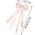 New Bow Satin Bow Hair Clip Two Layers Bowknot Hairpins Ribbon Spring Clips Retro Ponytail Clip Girls Korean Hair accessories. 