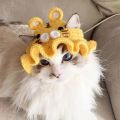 Cute Cat Hat Funny Pets Party Cosplay Headwear Hand-made Knitting Puppy Caps Elastic Dog Kitten Hat Decoration. 