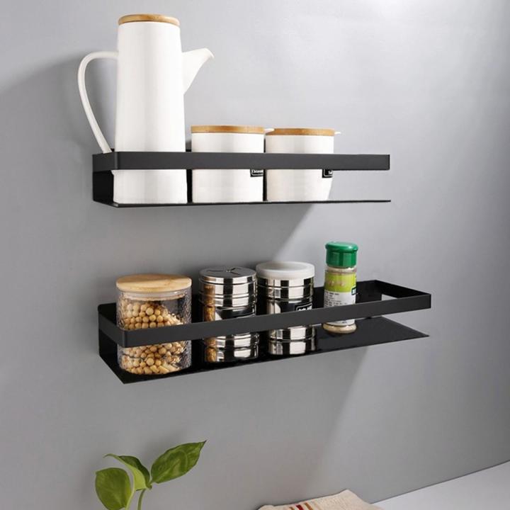 Pack of 2 Metal Wall Mount kitchen Accessories Spice Herb Bottle Jar Storage Shelf Rack Organizer