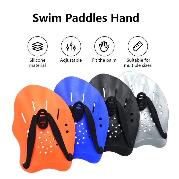 Swim Paddles Hand With Adjustable Strap Girdles Correction Hand Fins Flippers Palm Finger Webbed Gloves Paddle for Women Men