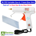 SANK 3k-703 AC 110W 100-220V 11mm Temperature Adjustment Hot Melt Glue Gun Big Thermosol Stick Special Distribution DIY Home Tool by Electrica. 