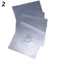 4 Pcs Square Foil Gas Hob Protector Liner Reusable Easy Clean Protection Pad. 