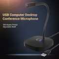 Desktop Microphone,G22 USB Computer Microphone Omnidirectional Simple Desktop Microphone for Windows XP/7/8/10/OS (with one-Button Mute,Innovative gooseneck Design)(Black). 