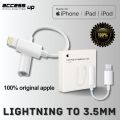Lightning to 3.5 mm 100% original Headphone Jack Adapter for iphone apple by accessup. 