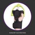 HAOEN Finger Splint Brace ability, Finger Gloves Brace Elderly Fist Stroke Hemiplegia Hand Training [Single Hand] - Black. 