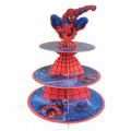Spiderman Spider man 3 Tier Cup Cake Cupcake Stand Cartoon Dessert For Baby Boy Happy Birthday Shower. 