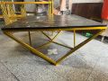 Center Table Nest Style New Design Modern Furniture Golden Frame with Marble Texture Sheet 3-3 Size bean bag Pakistan. 
