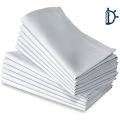 Dockyard White Dinner Napkin, Pack of 12 - 100% Cotton Satin Large Table Napkins. 