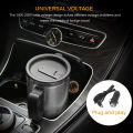 12V Car USB Mug Plug-in Heated Thermos Charging Insulation Mugs Electric Cup Heated Mug Warmer Stainless Steel Vintage Travel - 500ML. 