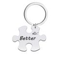 Couple Puzzle Piece Keychain Better Together Set Gifts for Boyfriend Girlfriend Long Distance Relationship Valentine's Day Gifts. 