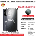 SPARX EDGE 20 pro full Back 360 Protection skin wrap with sides and camera protection premium quality full cover wrap sheet for sparx edge 20 pro. 