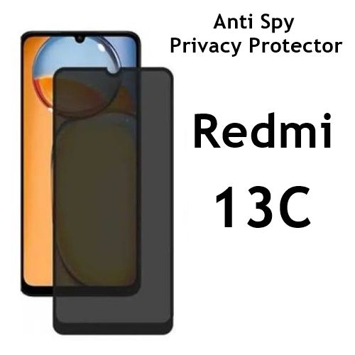 Redmi 13C Privacy Protector 45 Degree HD Tempered Glass Privacy Protector