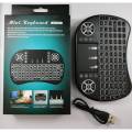Mini Wireless Keyboard Touchpad Backlit RGB Android TV box Keyboard 2.4 Ghz Rechargeable Keyboard. 