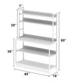 40'' Wood Standard Baker's Rack with Wooden Shelves iron Frame Luxury Table Microwave oven Stand Table. 