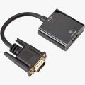 HDMI to VGA Converter Gold-Plated HDMI (Female) to VGA (Male) Adapter with 3.5mm Audio Port (Only from HDMI to VGA), Black. 