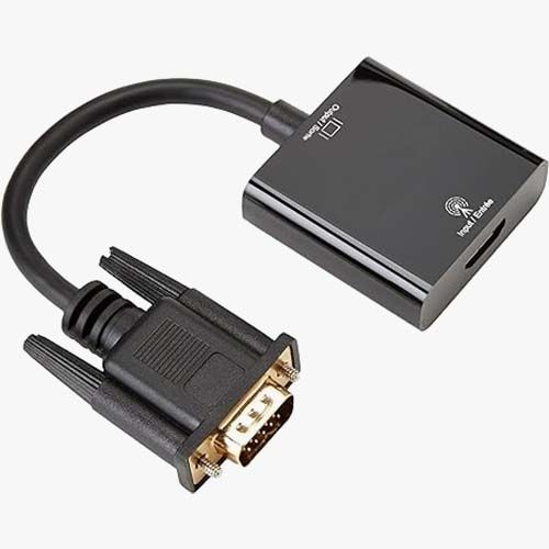 HDMI to VGA Converter Gold-Plated HDMI (Female) to VGA (Male) Adapter with 3.5mm Audio Port (Only from HDMI to VGA), Black