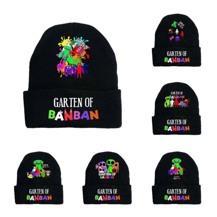 Garten of Banban Beanies Women Autumn Winter Warm Rainbow Friends Hat Anime Printing Caps for Men Knitted Bonnet Childrens Hat