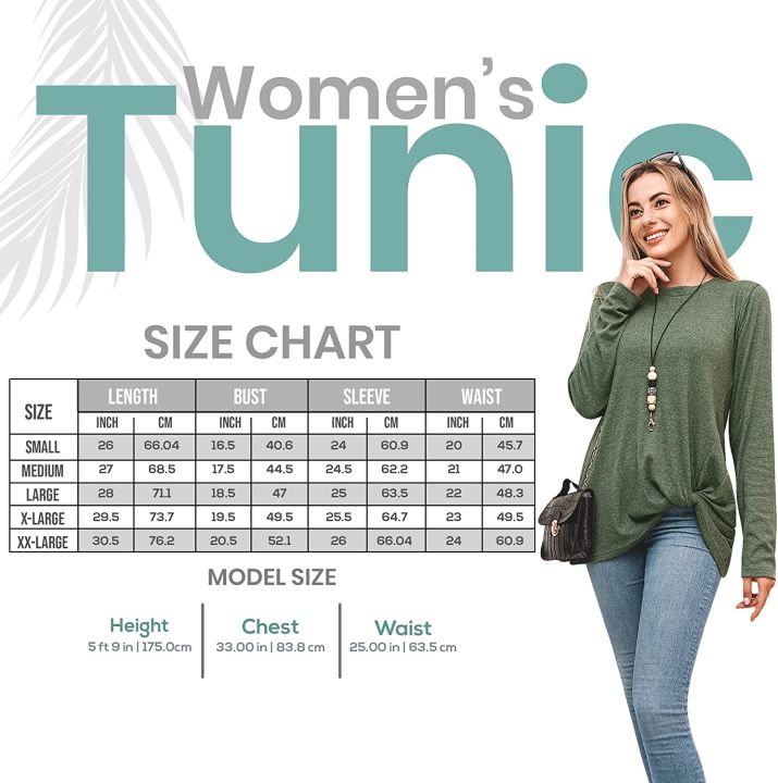 Fast%20Forward%20Women%E2%80%99s%20Tunic%20Blouse%20Twist%20Knot,%20Long%20Sleeves%20T%20Shirt,%20Loose%20Fitting%20Pullover%20Tops%20-%20Image%209