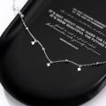 Choker Necklaces for Women Real 925 Sterling Silver Geometric irregular Round Necklaces Clavicle Chain Cute Jewelry Accessories. 