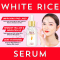 Pack of 2 High Quality Rorec White Rice Serum Anti Wrinkle Anti Aging Face Fine Lines Makeup Primer Shrink Pores Hydrating Skin Care Acne Treatment Glowing Beauty Facial Moisturizer Nourishing Esence  Original 15ml x 2. 