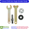 10mm Drill to Angle Grinder Adapter Rod 5pcs Set for Cutting, Grinding & Polishing Conversion Tools by Electrica. 