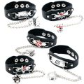 Anime Sharingan Attack on Titan BLEACH Punk Leather Bracelet With Ring Cosplay Prop Fashion Costume Accessories Jewelry. 