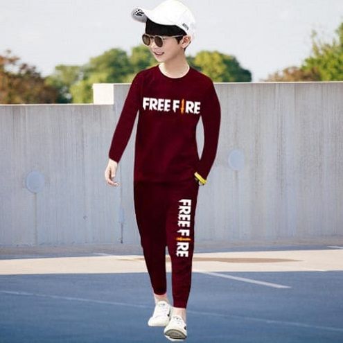 Fleece Stuff Tracksuits For Kids Sweatshirt + Trouser