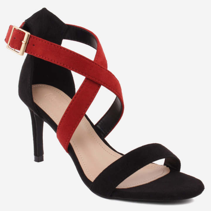 Unze London Women "JACK" Open Toe Stiletto Heel Sandals For Women - Sandals For Women