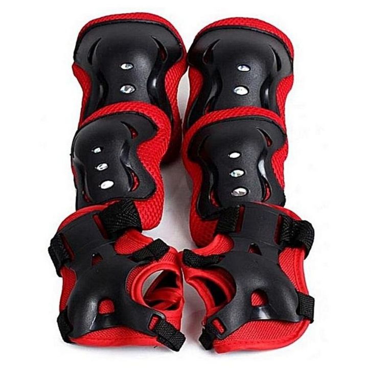 Skating & Bicycle Protective Safety Gear Pads For Kids - Red